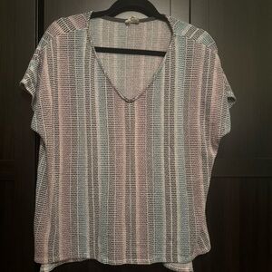 Lovely Melody Soft Striped V-Neck Blouse​